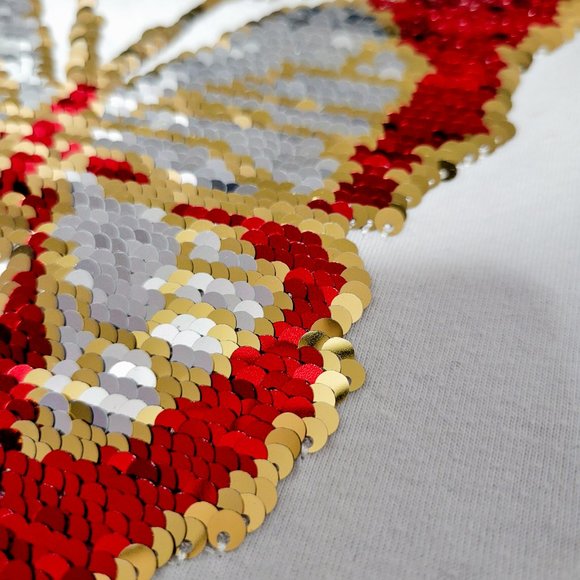 ❤2/$12❤ Tank Top & Tee Bundle (white w/red, gold & silver sequins)- Canada Day! - Picture 4 of 9